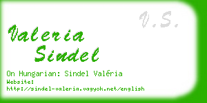 valeria sindel business card