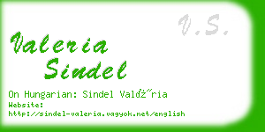 valeria sindel business card